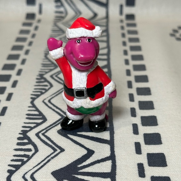 Barney Other - Barney the dinosaur Christmas Santa figurine Cake‎ Topper- 1993